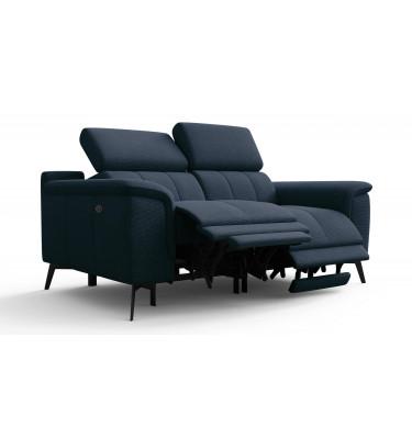 2-Sitzer Relaxsofa mit zwei Relaxfunktionen FIERO FARBE Marineblau (Arano 12)