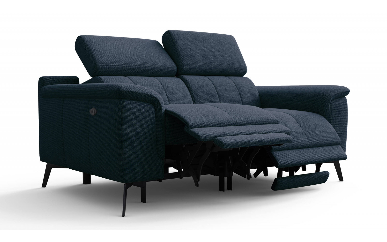 2-Sitzer Relaxsofa mit zwei Relaxfunktionen FIERO FARBE Marineblau (Arano 12)