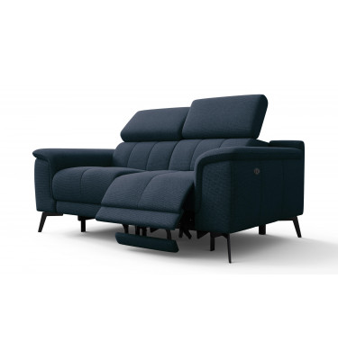 2-Sitzer Relaxsofa mit zwei Relaxfunktionen FIERO FARBE Marineblau (Arano 12)