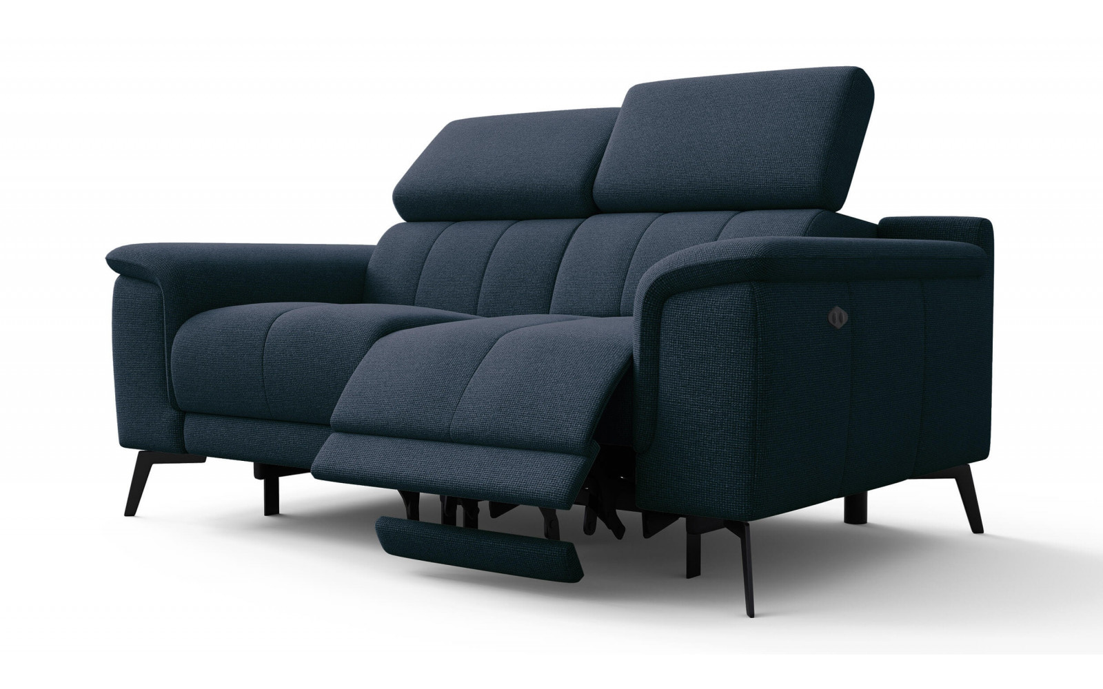 2-Sitzer Relaxsofa mit zwei Relaxfunktionen FIERO FARBE Marineblau (Arano 12)