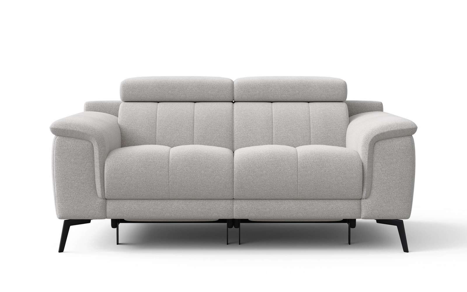 2-Sitzer Relaxsofa mit zwei Relaxfunktionen FIERO FARBE Hellgrau (Arano 15)