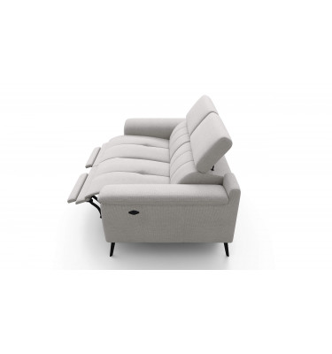 2-Sitzer Relaxsofa mit zwei Relaxfunktionen FIERO FARBE Hellgrau (Arano 15)