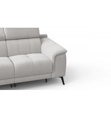 2-Sitzer Relaxsofa mit zwei Relaxfunktionen FIERO FARBE Hellgrau (Arano 15)