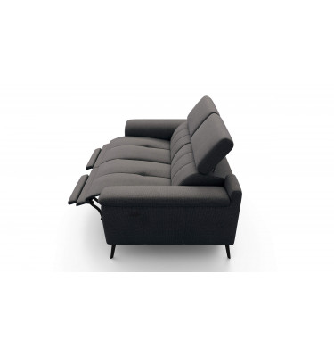 2-Sitzer Relaxsofa mit zwei Relaxfunktionen FIERO FARBE Dunkelgrau (Arano 17)