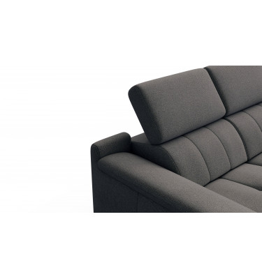 2-Sitzer Relaxsofa mit zwei Relaxfunktionen FIERO FARBE Dunkelgrau (Arano 17)