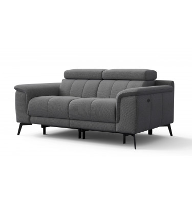 2-Sitzer Relaxsofa mit zwei Relaxfunktionen FIERO FARBE Grau (Arano 19)