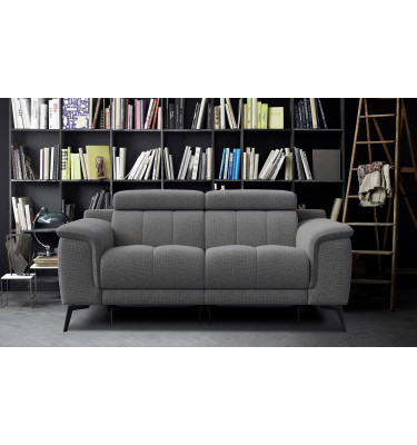 2-Sitzer Relaxsofa mit zwei Relaxfunktionen FIERO FARBE Grau (Arano 19)