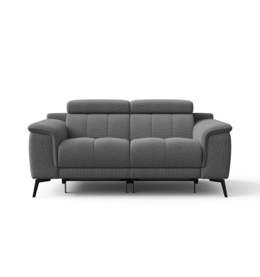 2-Sitzer Relaxsofa mit zwei Relaxfunktionen FIERO FARBE Grau (Arano 19)