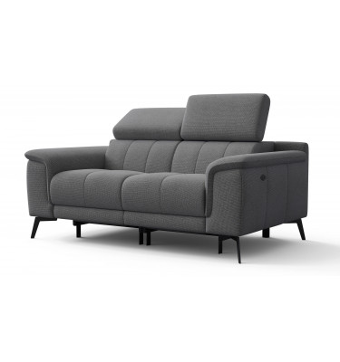2-Sitzer Relaxsofa mit zwei Relaxfunktionen FIERO FARBE Grau (Arano 19)