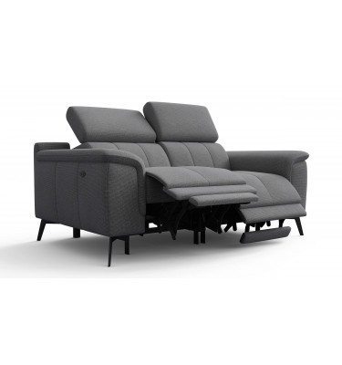 2-Sitzer Relaxsofa mit zwei Relaxfunktionen FIERO FARBE Grau (Arano 19)