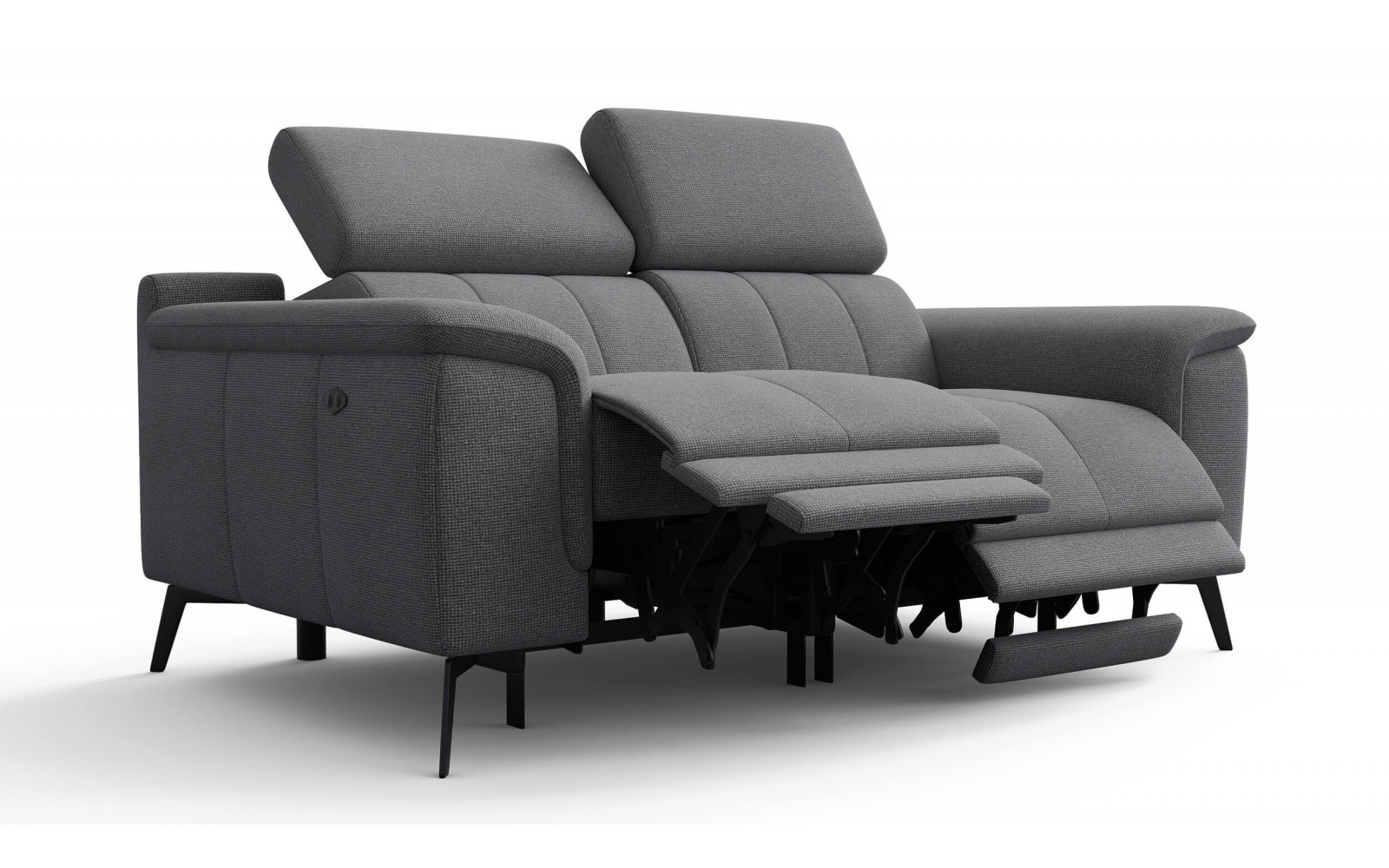 2-Sitzer Relaxsofa mit zwei Relaxfunktionen FIERO FARBE Grau (Arano 19)