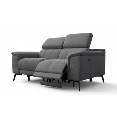 2-Sitzer Relaxsofa mit zwei Relaxfunktionen FIERO FARBE Grau (Arano 19)