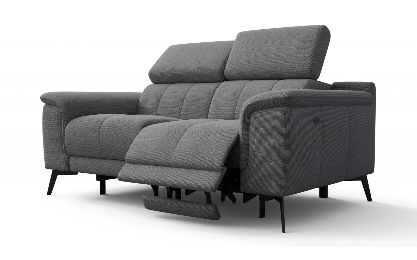 2-Sitzer Relaxsofa mit zwei Relaxfunktionen FIERO FARBE Grau (Arano 19)