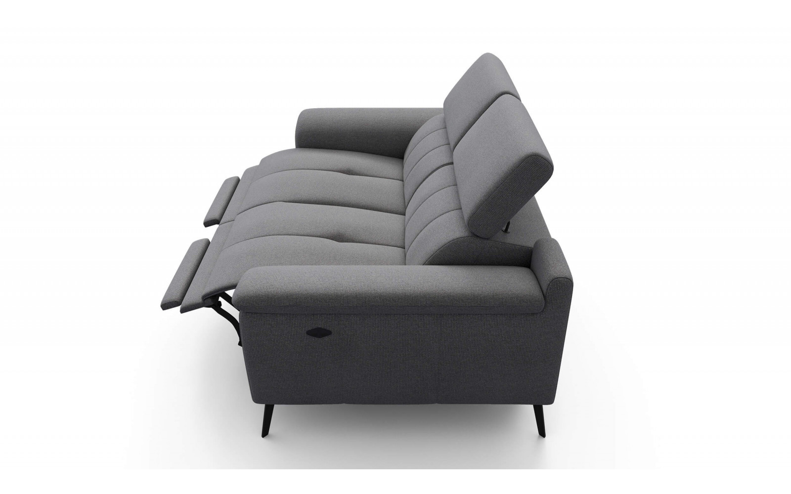 2-Sitzer Relaxsofa mit zwei Relaxfunktionen FIERO FARBE Grau (Arano 19)