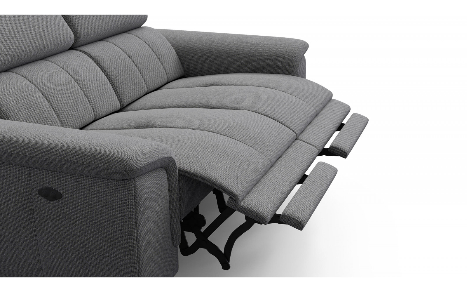 2-Sitzer Relaxsofa mit zwei Relaxfunktionen FIERO FARBE Grau (Arano 19)