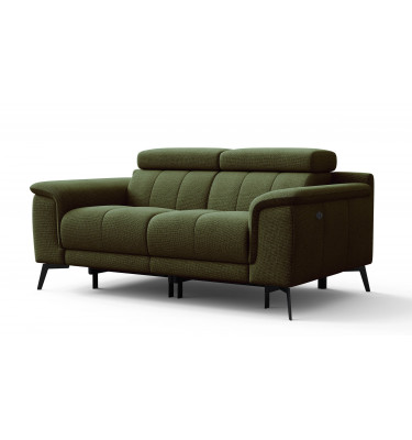 2-Sitzer Relaxsofa mit zwei Relaxfunktionen FIERO FARBE Olivgrün (Arano 24)