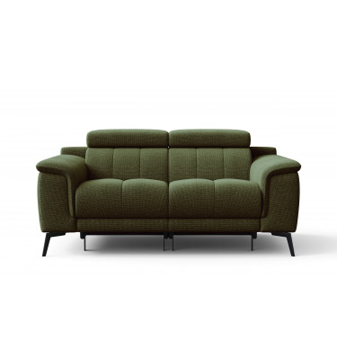2-Sitzer Relaxsofa mit zwei Relaxfunktionen FIERO FARBE Olivgrün (Arano 24)