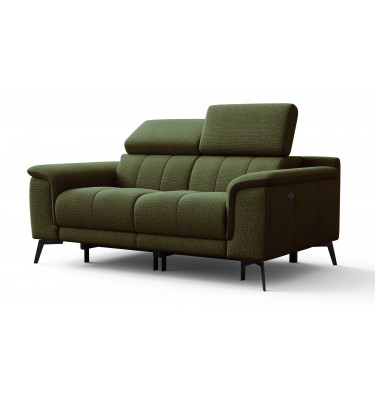 2-Sitzer Relaxsofa mit zwei Relaxfunktionen FIERO FARBE Olivgrün (Arano 24)