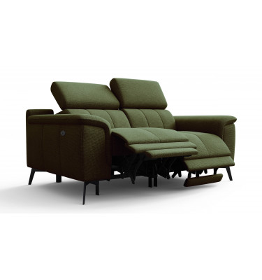 2-Sitzer Relaxsofa mit zwei Relaxfunktionen FIERO FARBE Olivgrün (Arano 24)