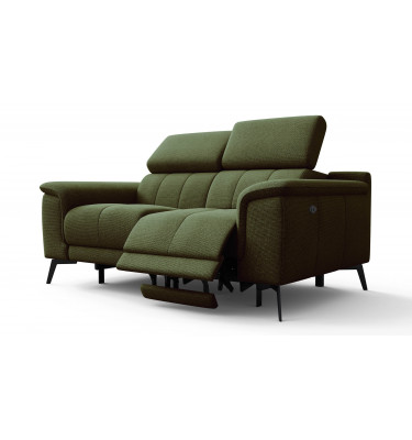 2-Sitzer Relaxsofa mit zwei Relaxfunktionen FIERO FARBE Olivgrün (Arano 24)