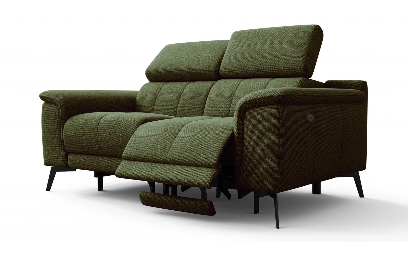 2-Sitzer Relaxsofa mit zwei Relaxfunktionen FIERO FARBE Olivgrün (Arano 24)