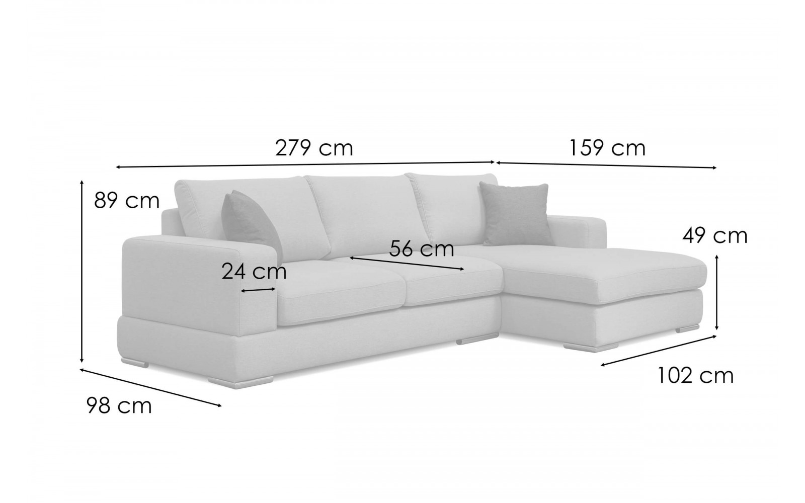 Ecksofa 4-Sitzer rechts Otto kaufen | Stilvolles Ecksofa | Wozimo