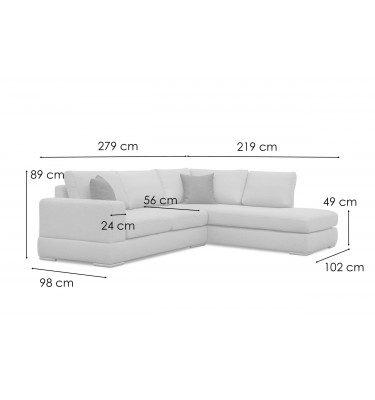 Ecksofa 5-Sitzer rechts Otto | Modernes Ecksofa kaufen | Wozimo