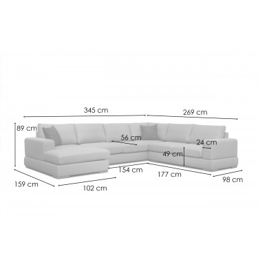 Wohnlandschaft U-Form links 7-Sitzer OTTO