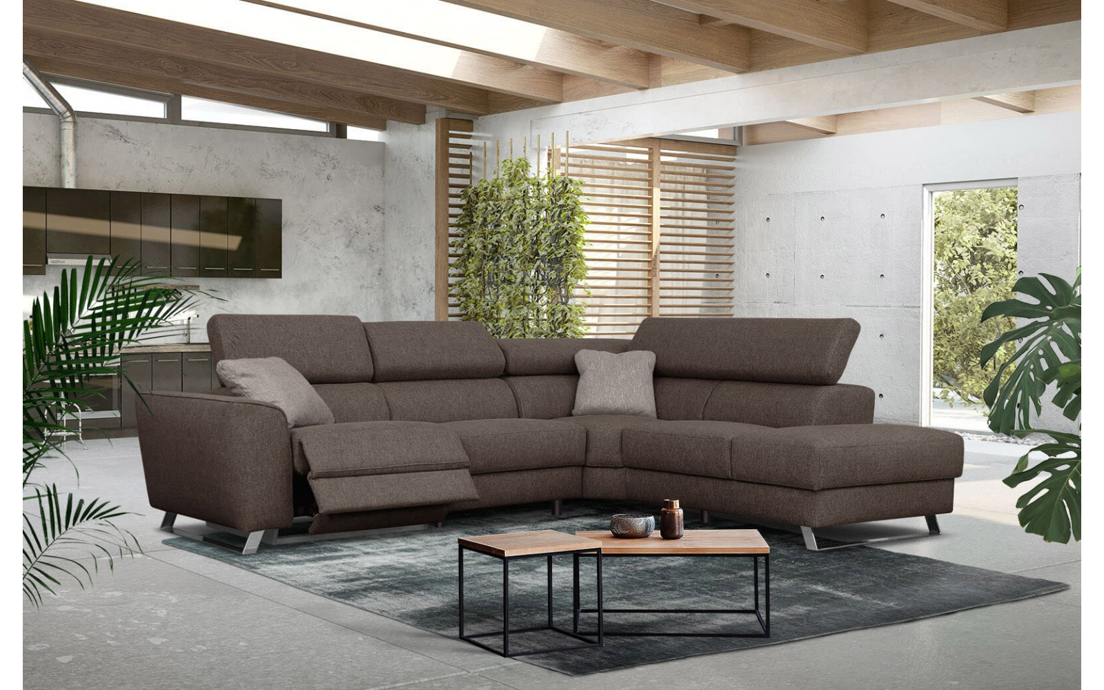 Ecksofa 5-Sitzer rechts Stegen | Mit Relaxfunktion kaufen | Wozimo