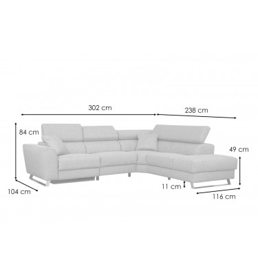 Ecksofa 5-Sitzer rechts Stegen | Mit Relaxfunktion kaufen | Wozimo