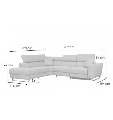 Ecksofa 5-Sitzer links Stegen | Mit Relaxfunktion kaufen | Wozimo