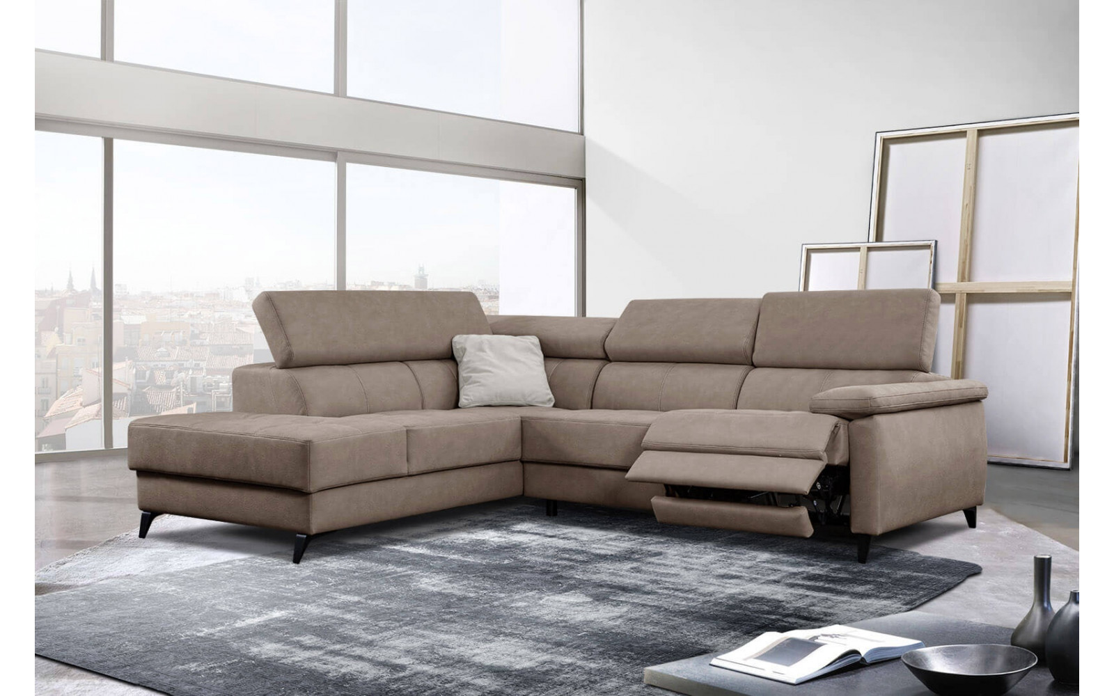 Ecksofa 5-Sitzer links Taunus | Mit Relaxfunktion kaufen | Wozimo