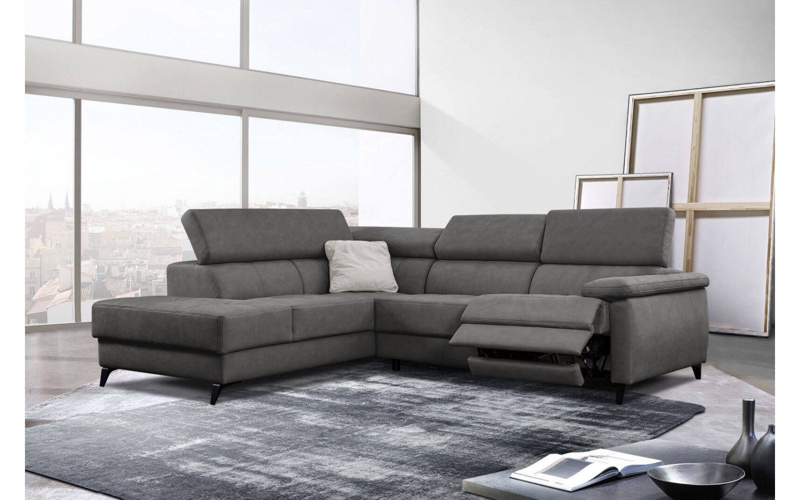 Ecksofa 5-Sitzer links Taunus | Mit Relaxfunktion kaufen | Wozimo