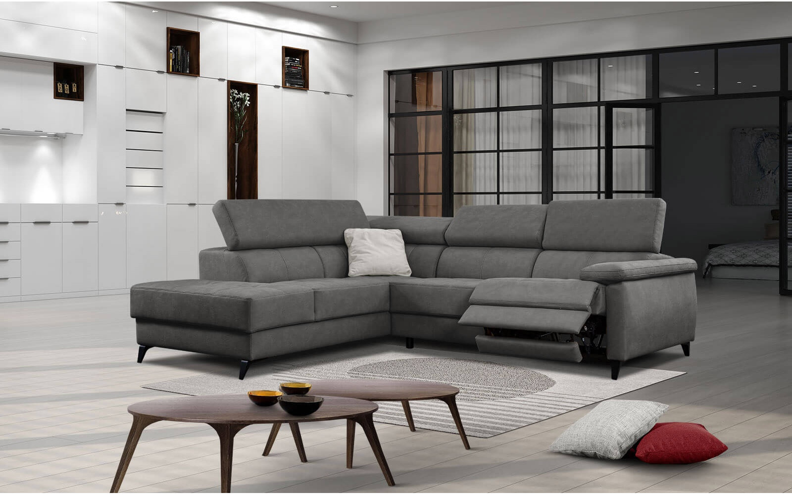 Ecksofa 5-Sitzer links Taunus | Mit Relaxfunktion kaufen | Wozimo