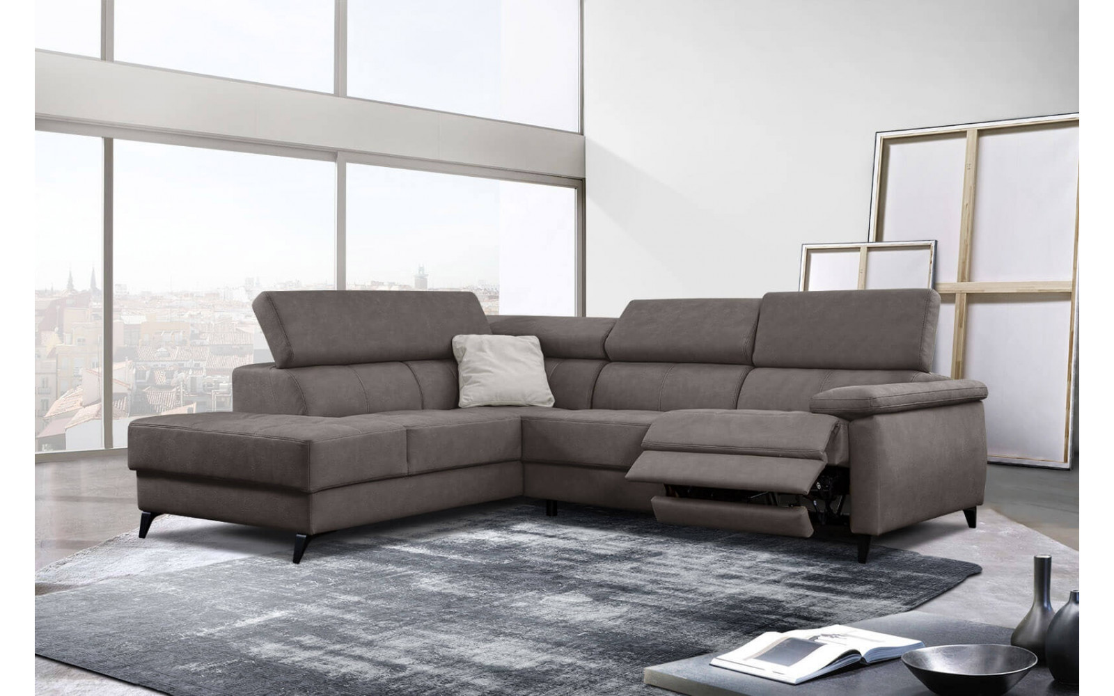 Ecksofa 5-Sitzer links Taunus | Mit Relaxfunktion kaufen | Wozimo