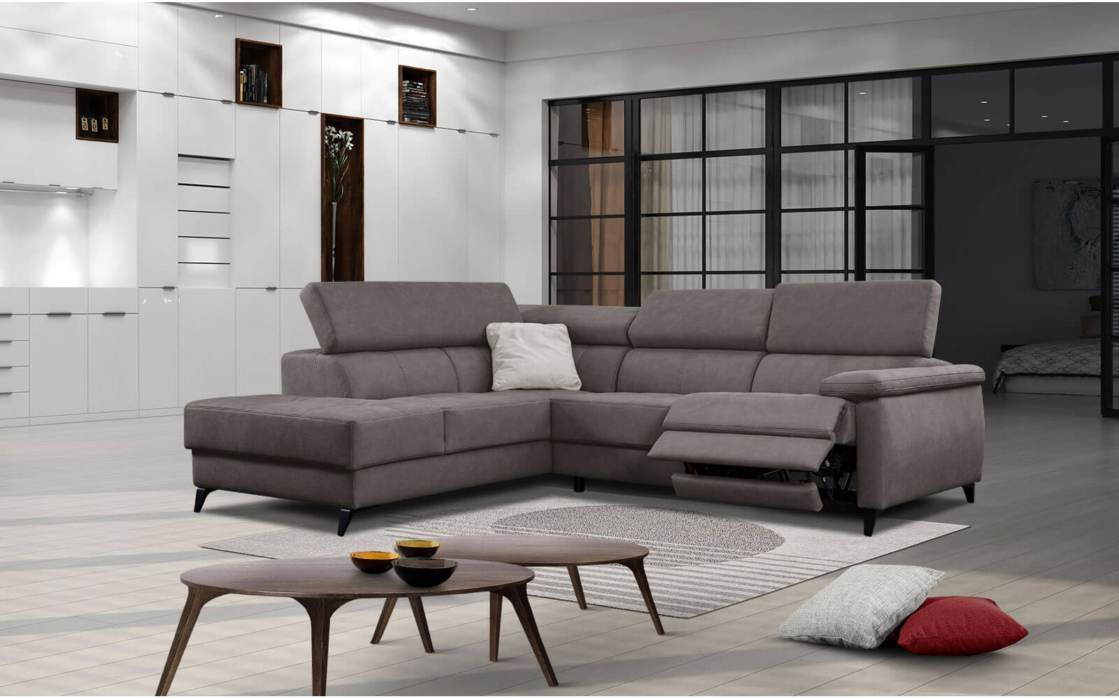 Ecksofa 5-Sitzer links Taunus | Mit Relaxfunktion kaufen | Wozimo