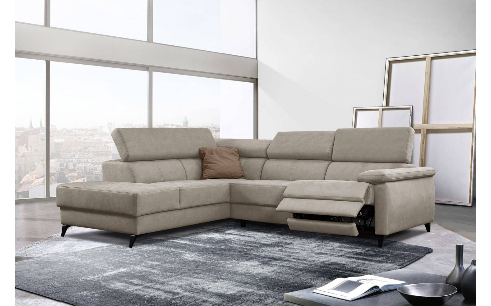 Ecksofa 5-Sitzer links Taunus | Mit Relaxfunktion kaufen | Wozimo