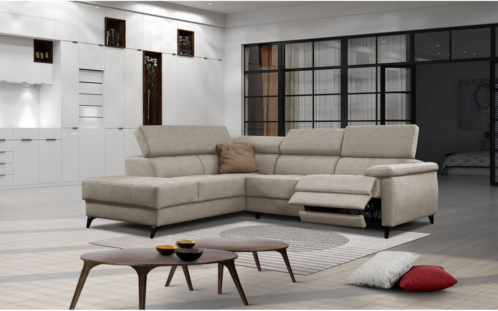 Ecksofa 5-Sitzer links Taunus | Mit Relaxfunktion kaufen | Wozimo