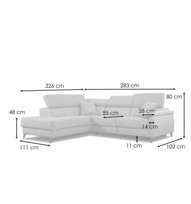 Ecksofa 5-Sitzer links Taunus | Mit Relaxfunktion kaufen | Wozimo