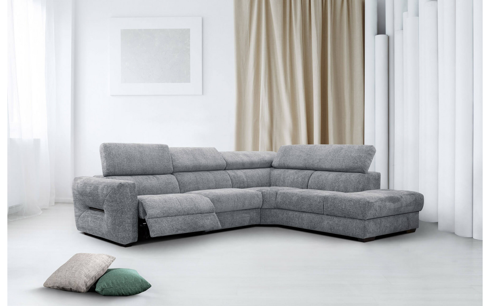 Ecksofa rechts mit Relaxfunktion 5-Sitzer CALVERA
