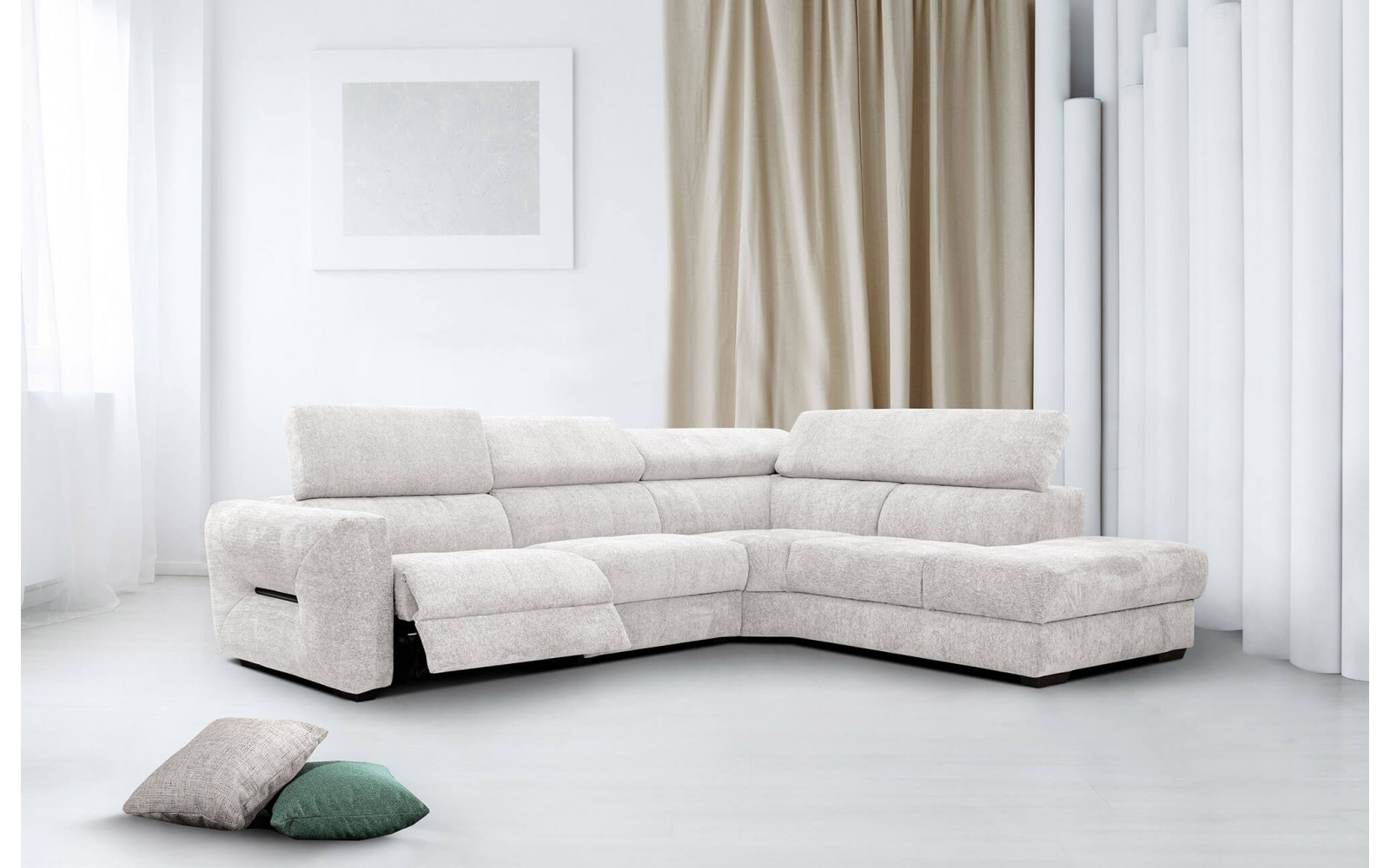 Ecksofa rechts mit Relaxfunktion 5-Sitzer CALVERA