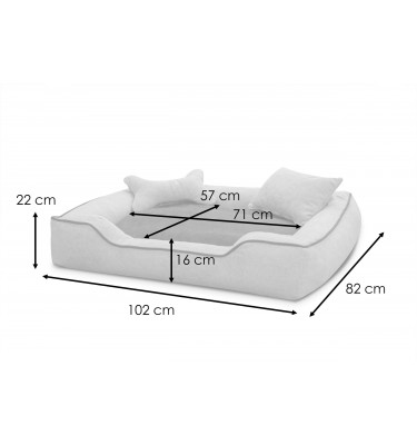 Tierbett Bonnie 100x80 cm rot-hellbeige kaufen | Wozimo