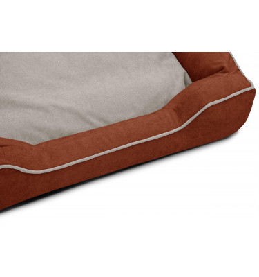 Tierbett Bonnie 100x80 cm rot-hellbeige kaufen | Wozimo
