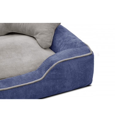 Hundebett & Katzenbett 80x70 cm Blau-Beige | Modell Bonnie | Wozimo