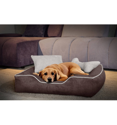 Hundebett & Katzenbett 80x70 cm Braun-Beige | Modell Bonnie | Wozimo
