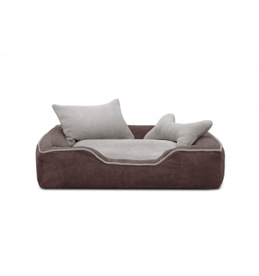 Hundebett & Katzenbett 80x70 cm Braun-Beige | Modell Bonnie | Wozimo