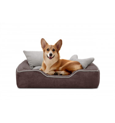 Hundebett & Katzenbett 80x70 cm Braun-Beige | Modell Bonnie | Wozimo