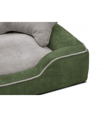 Hundebett & Katzenbett 80x70 cm Grün-Beige | Modell Bonnie | Wozimo