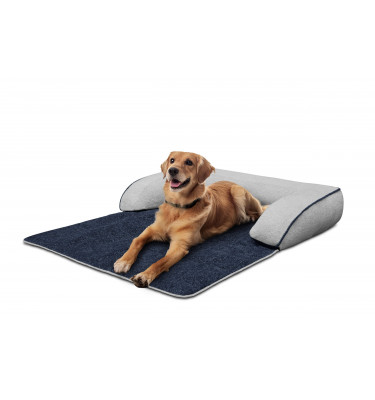 Hundebett & Katzenbett 100x120 cm Blau-Grau | Modell Dina | Wozimo