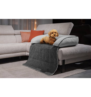 Hundebett / Katzenbett 100 x 120 cm dunkelgrau + hellgrau DINA